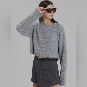 The Frankie shop Farrah braided sweater - grey melange - xs/s
